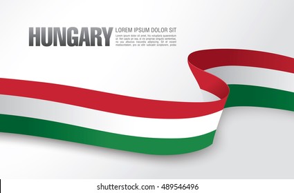 Hungarian flag on a white background