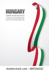 Hungarian flag on a white background