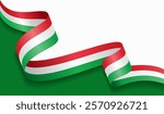 Hungarian flag wavy abstract background. Vector illustration.