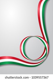 Hungarian flag wavy abstract background. Vector illustration.