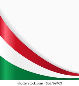 Hungarian flag wavy abstract background. Vector illustration.