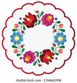 hungarian folk art design vector