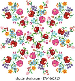 hungarian folk art design vector