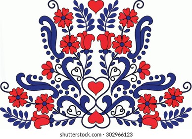 Hungarian folk art motif