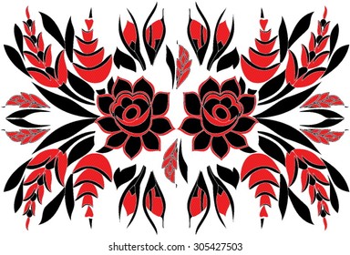 Hungarian folk art motif