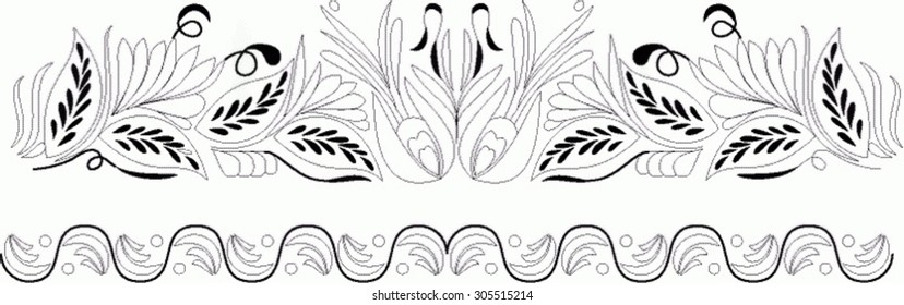Hungarian folk art motif