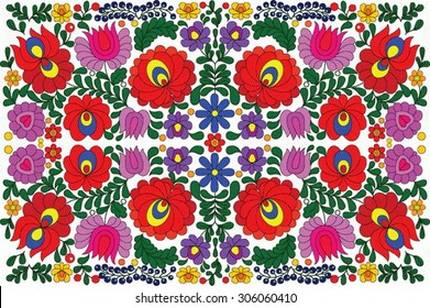 Hungarian Folk Art Motif Stock Vector (Royalty Free) 306060407