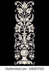 Hungarian folk art motif vector