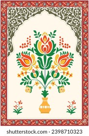 Hungarian Folk Design. Traditional embroidery flower and motif design.