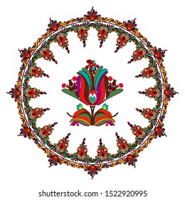 Hungarian folk motif, vector illustration