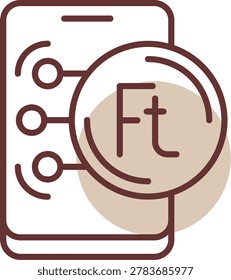 Hungarian Forint Creative Illustration Icon Design