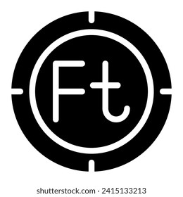 Hungarian Forint icon vector graphic illustration for web, UI and Apps mobile design isolated on white background