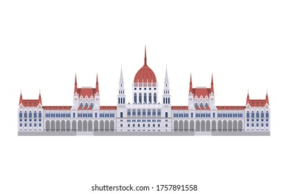 Hungarian Parliament Building a The symbol of Budapest, Hungary. 