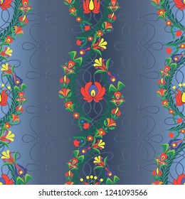 Hungarian stylized seamless patterns on a beautiful background that will look great on fabric, clothing, printing, textile products