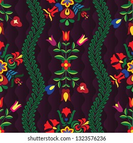 Hungarian stylized seamless patterns on a beautiful background that will look great on fabric, clothing, printing, textile products