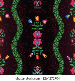 Hungarian stylized seamless patterns that will look great on fabric, clothing, printing, textile products