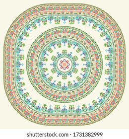 Hungarian tile. Decorative background inspired by traditional Hungarian embroidery.