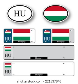 hungary auto set against white background, abstract vector art illustration, image contains transparency