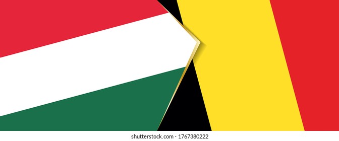 Banderas de Hungría y Bélgica, dos banderas vectoriales símbolo de relación o enfrentamiento.