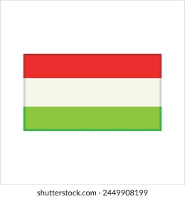 Hungary country flag, pixel art