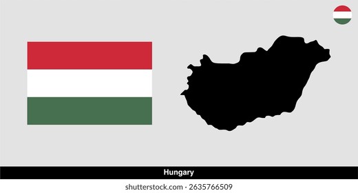 Hungary country map vector isolated on transparent background