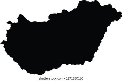 HUNGARY COUNTRY  MAP VECTOR STATE ZONE DISTRICT REGION