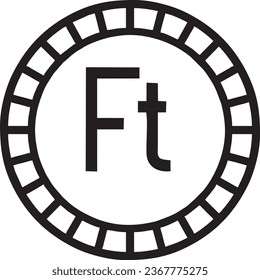 Hungary currency  lack sign vector quality files 