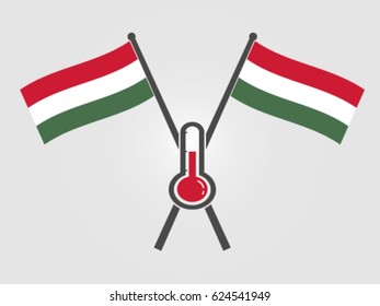 Hungary Emblem Hot Temperature