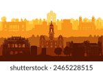 Hungary famous landmark silhouette style,vector illustration