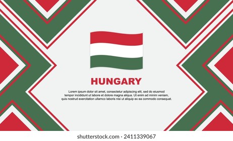 Plantilla de diseño de fondo de resumen de la bandera de Hungría. Ilustración del vector de papel tapiz del Día de la Independencia de Hungría. Vector de Hungría