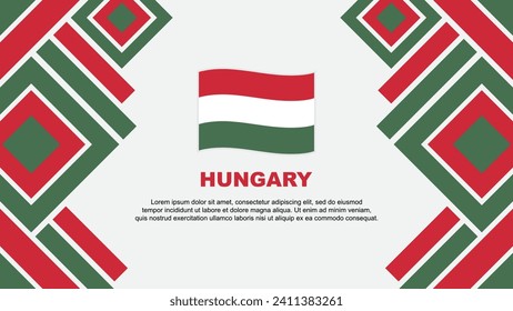Hungary Flag Abstract Background Design Template. Hungary Independence Day Banner Wallpaper Vector Illustration. Hungary