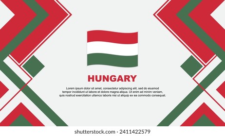 Hungary Flag Abstract Background Design Template. Hungary Independence Day Banner Wallpaper Vector Illustration. Hungary Banner
