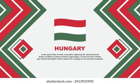 Hungary Flag Abstract Background Design Template. Hungary Independence Day Banner Wallpaper Vector Illustration. Hungary Design