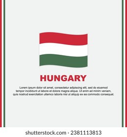 Hungary Flag Background Design Template. Hungary Independence Day Banner Social Media Post. Hungary Cartoon