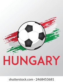 Hungary Flag with Brush Effect for Soccer Theme