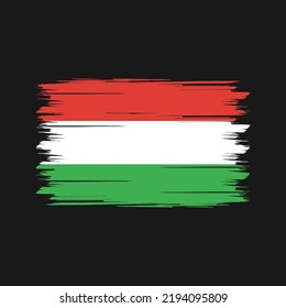 Hungary Flag Brush. National Flag