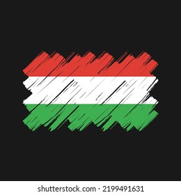 Hungary Flag Brush Strokes. National Flag