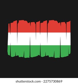 Hungary Flag Brush Vector Illustration