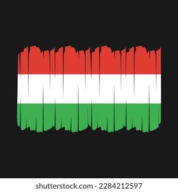 Hungary Flag Brush Vector Illustration