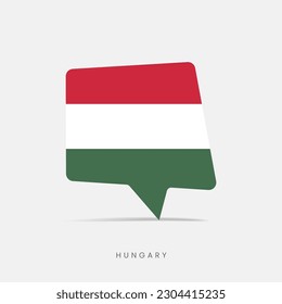 Hungary flag bubble chat icon