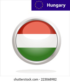 Hungary flag button