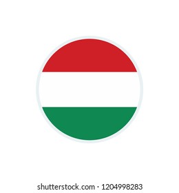 Hungary flag. Hungary circle flag.