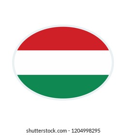 Hungary flag. Hungary ellipse flag.