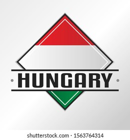 Hungary Flag Emblema. Vector Design National. Illustration Country Symbol.