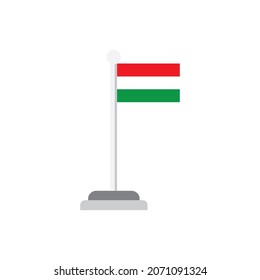 Hungary flag, Hungary flag flat design vector