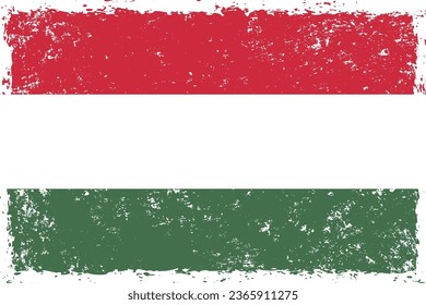Hungary flag grunge distressed style
