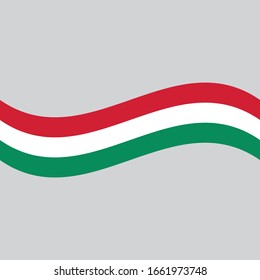 Hungary flag icon graphic element Illustration template design