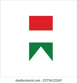 Ilustración vectorial del icono de la bandera de Hungría