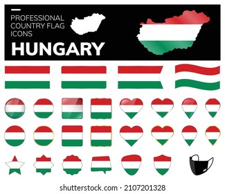 Hungary Flag Icons Vector
Professional Country flag icons