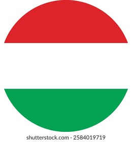 Hungary flag illustrator country flags round symbol nation 